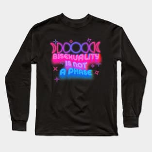 Bisexuality is not a phase - futuristic design Long Sleeve T-Shirt